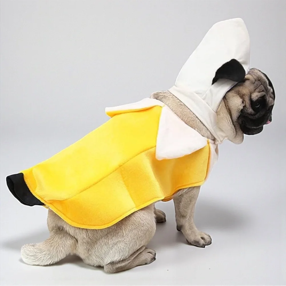 Banana Dog Costume XL NWOT Funny Halloween Pet Costume Jumpsuit w Hood